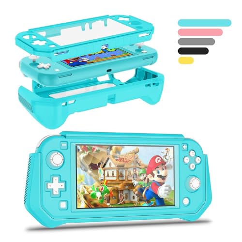 V-MOTA Protective Case for Nintendo Switch Lite, Full Protection Switch Lite Cover, TPU Shock-Absorption and Anti-Scratch,Bult-in Screen Protector (Blue) von V-MOTA