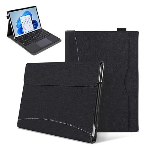 V-MOTA Schutzhülle kompatibel mit Microsoft Surface Series Tablet (wählen Sie Modell und Farbe nach Option), ultradünne Business-Schutzhülle (schwarz, Surface Pro 8/Pro 9) von V-MOTA
