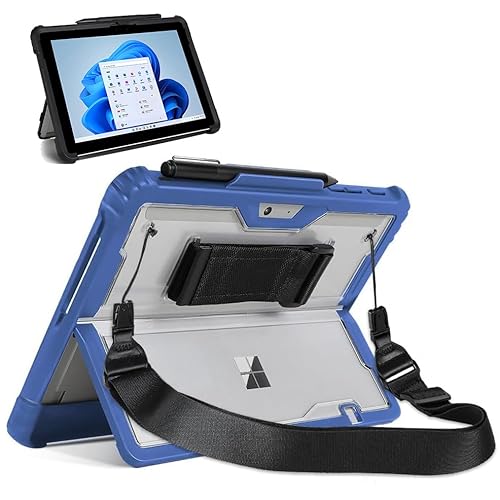 V-MOTA Surface Flat Schutzhülle kompatibel mit Microsoft Surface Serie (wählen Sie Modell und Farbe nach Option), robuste, stoßfeste Schutzhülle (Blau, Surface Pro 8) von V-MOTA