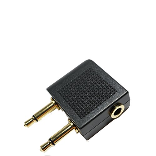 Vergoldete Flugzeug-Kopfhörer-Adapter für Sony MDR-NC40 Geräuschunterdrückung & AKG & Beats Kopfhörer (Ohrenschützer/Kissen) Headset (Vmota AA-I Airline-Adapter) 2 Stück von V-MOTA