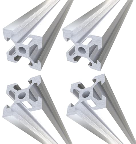 4pcs 2020 V-SLOT Aluminiumprofil (200-1000mm) aluminium extrusion 2020 silber oder schwarz für 3D-Drucker CR3 AM8 Prusa und CNC Lasergravurmaschine DIY Linearschiene (Silber, 200mm) von V-SLOT