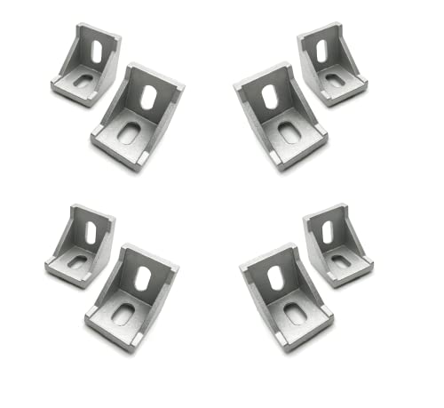 8x Eckverbinder Cast Corner für Aluprofile 30x30 | Nut 8 | Silberaluminium | Zum Verbinden von Aluminiumprofilen | Umfangreiche Verwendung | 35x28x35mm von V-SLOT