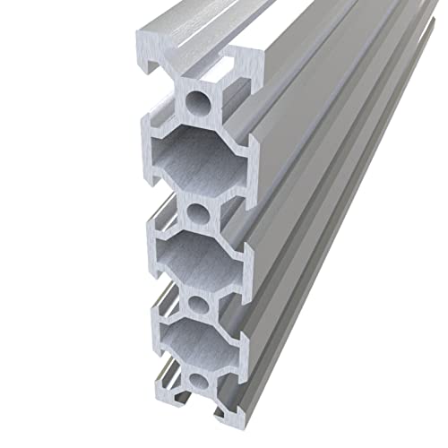 V-SLOT Aluminiumprofil 2080 silber eloxiert | T6-Nut | Für den Maschinenbau: 3D-Drucker, CNC-Fräsmaschinen, Roboter, Kameraführungen | Länge: 200-2000mm von V-SLOT