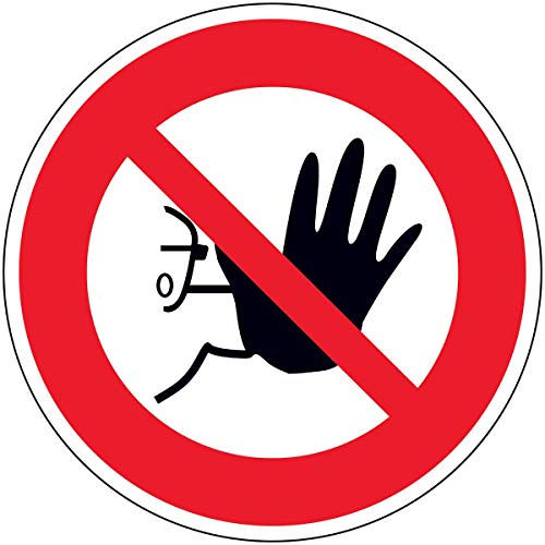 Aufkleber für VSafety No Access Symbole, 100 mm Durchmesser, 250 Stück von VSafety