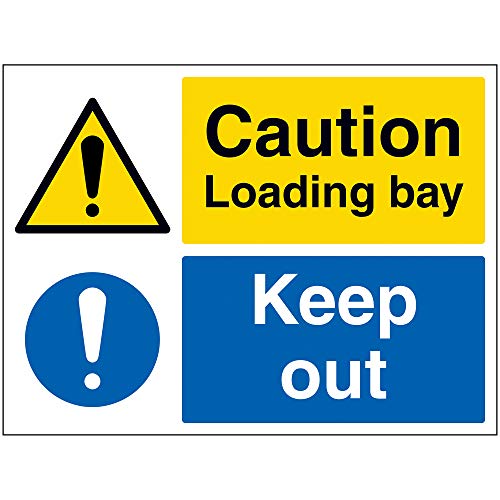 Caution Loading Bay, Keep Out – 600 x 450 mm – selbstklebendes Vinyl von V Safety