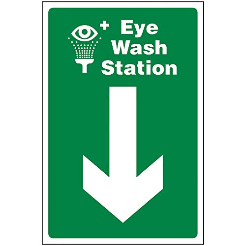 Directional FA Eye Wash Station Pfeil nach unten – 200 x 300 mm – selbstklebendes Vinyl von V Safety