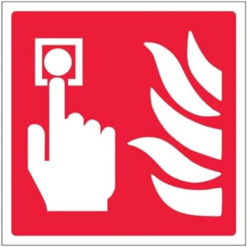 Fire Equipment – Call Point Logo – 100 x 100 mm, wiederklebbares Sicherheitsschild von VSafety