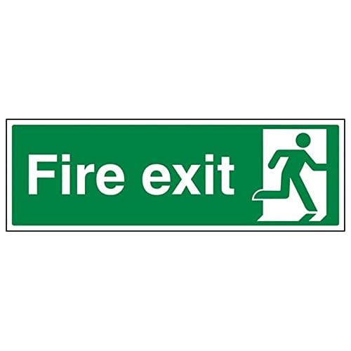 Fire Exit – Final Fire Exit Man Right – 300 x 100 mm Sicherheitsschild von VSafety