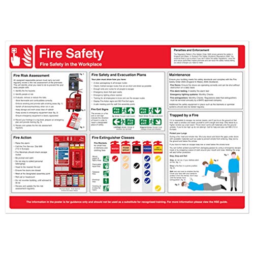 Poster VSafety In Practice – Brandschutz-Wandkarte, A2, 420 x 594 mm – Standard von V Safety