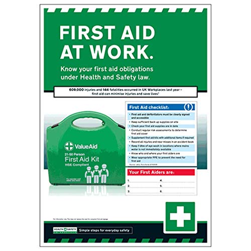 Poster "VSafety In Practice - First Aid at Work" (evtl. nicht in deutscher Sprache), A2, 420 x 594 mm von V Safety