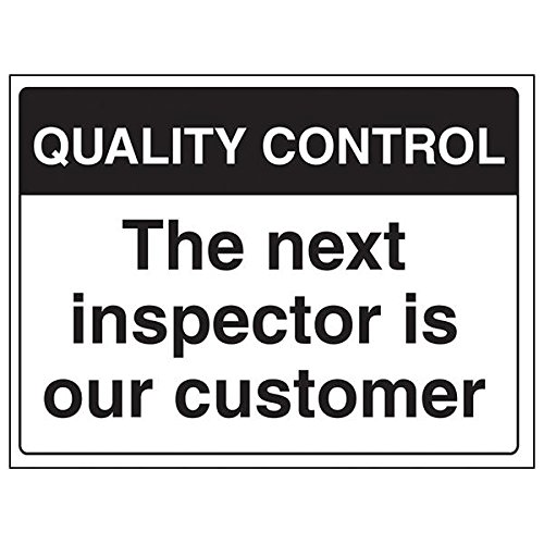 Schild "VSafety "The Next Inspector Is Our Customer", 3 Stück, 400mm x 300mm, 3 von V Safety