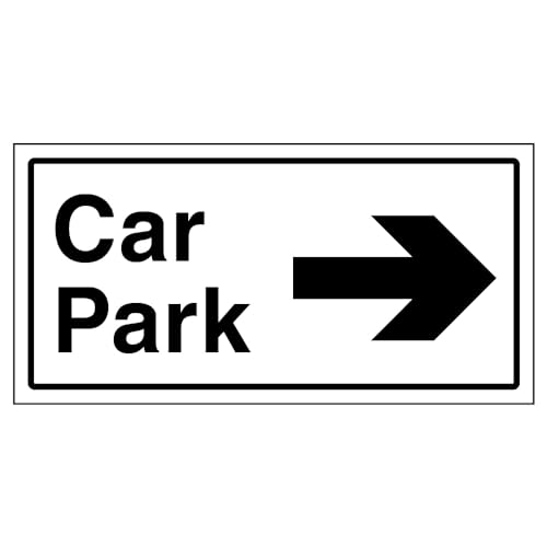 Schild mit Aufschrift „VSafety Car Park Arrow rechts“, 300 x 150 mm, 1 mm starrer Kunststoff von VSafety