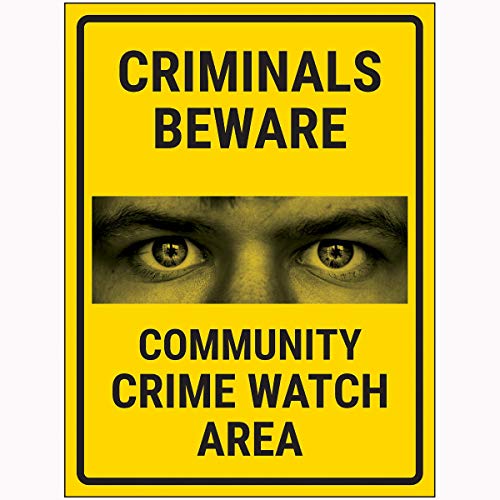 Schild mit Aufschrift "VSafety CCrime Watch Area", 300 x 400 mm, 3 mm Alu-Comp mit Kanal von VSafety