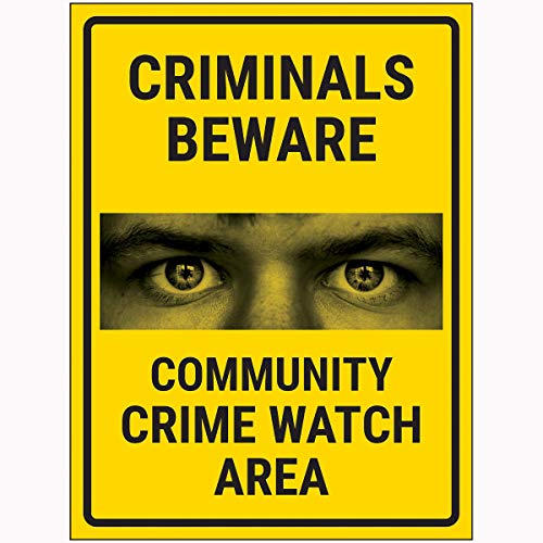 Schild mit Aufschrift"VSafety CCrime Watch Area", 300 x 400 mm, 3 mm Alu-Comp mit Kanal von V Safety