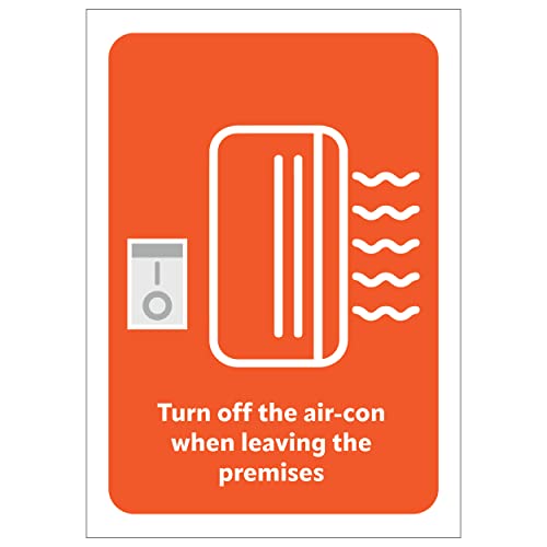 V Safety Energiespar-Poster – Turn Off Air-Con – A3 – 297 x 420 – Polypropylen von V Safety