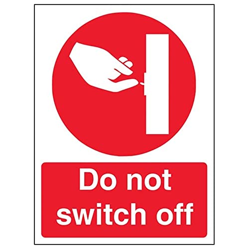 V Safety Magnetisches Sicherheitsschild "Do not switch off", 200 x 300 mm von V Safety