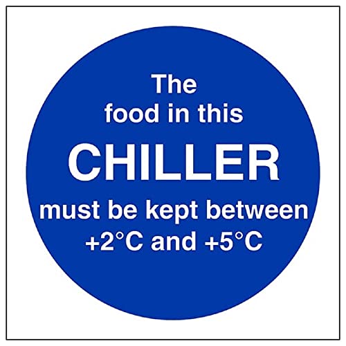 V Safety Magnetisches Sicherheitsschild "The food in this cooler", 100 x 100 mm von V Safety