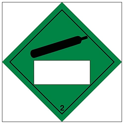 V Safety Sicherheitsschild mit Aufschrift "Compressed Gas 2 UN", 250 x 250 mm von VSafety