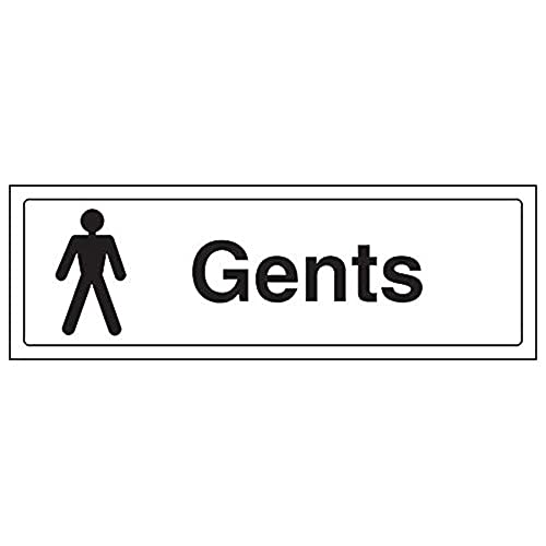 VSafety „Gentle-Toilet“ Schild, Querformat, 3 Stück, 300mm x 100mm, 3 von V Safety