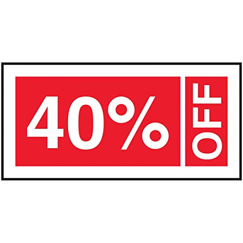 VSafety 40% Off Aufkleber, 51 x 25 mm, 250 Stück von V Safety