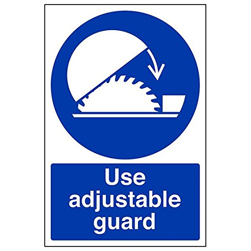 VSafety 42004AU-S Schild "Use Adjustable Guard", Hochformat, 200 x 300 mm, 3 Stück von V Safety