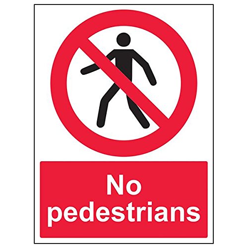 VSafety 52014BC-S Schild "No Pedestrians", Hochformat, 300 x 400 mm, 3 Stück von V Safety