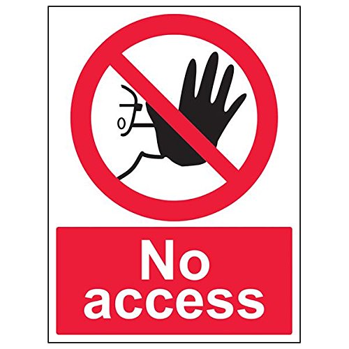 VSafety 52024BC-S Schild "No Access", Hochformat, 300 mm x 400 mm, 3 Stück von V Safety