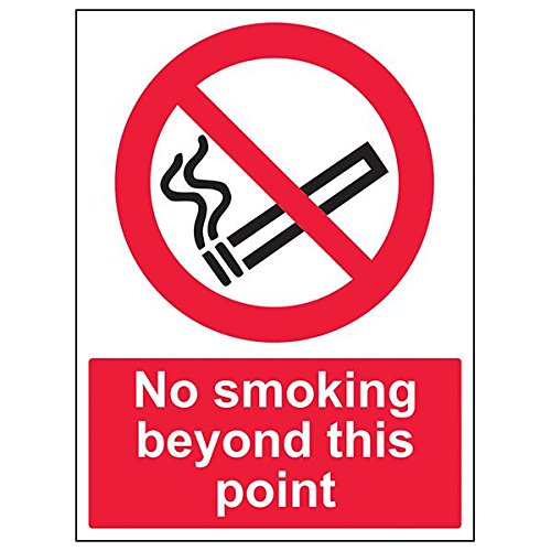 VSafety 57026BC-S Schild "No Smoking Beyond This Point", Hochformat, 300 x 400 mm, 3 Stück von V Safety