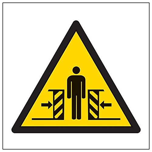 VSafety 61010AF-S'Warning Confined Space Logo' Schild, quadratisch, 100 mm x 100 mm (3 Stück) von V Safety