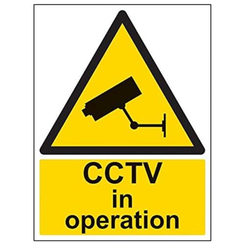 VSafety 63002BC-S'CCTV In Operation' Schild, Hochformat, 300 mm x 400 mm (3 Stück) von V Safety