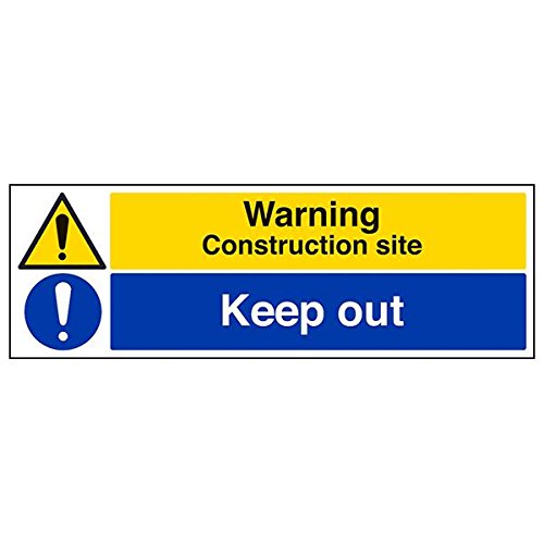 VSafety 67129BP-S'Warnschild Baustelle/Keep Out', 600 mm x 200 mm (3 Stück) von V Safety