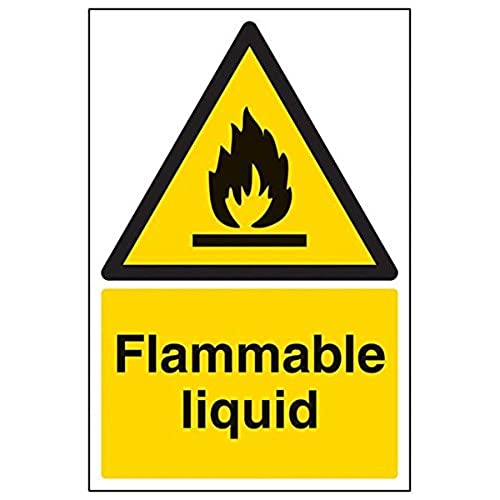 VSafety 69006AU-R-Schild "Flammable Liquid", Hochformat, 200 mm x 300 mm, 3 Stück von V Safety