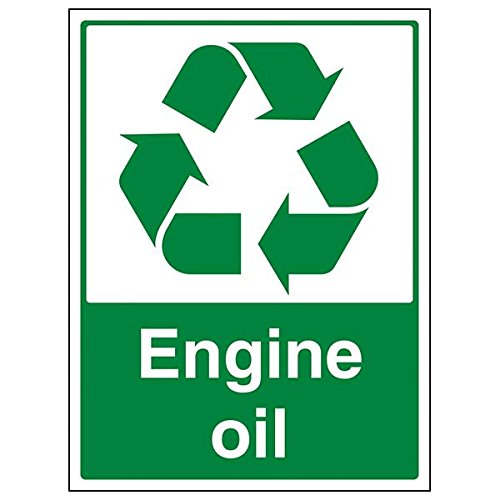 VSafety 73006BC-S'Engine Oil' Schild, Hochformat, 300 mm x 400 mm (3 Stück) von VSafety