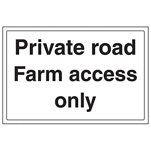 VSafety 76035BA-S'Private Road Farm Access Only' Schild, Querformat, 300 mm x 200 mm (3 Stück) von V Safety