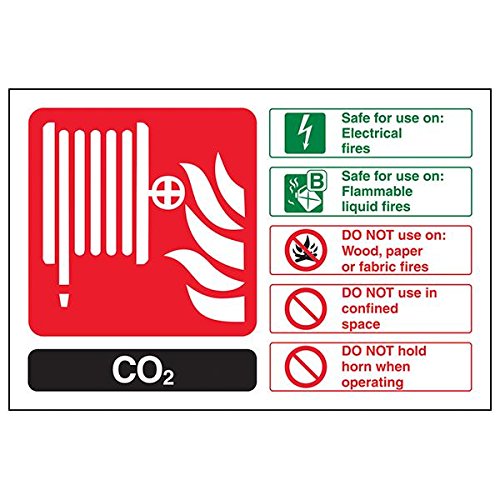 VSafety "CO2 ID" Schild, Querformat, 3 Stück, 150mm x 100mm, 3 von V Safety