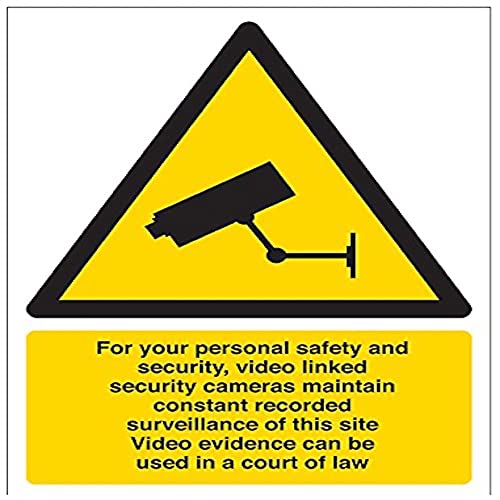 VSafety Cctv For Your Personal Safety And Security Schild – Hochformat – 150 mm x 200 mm – selbstklebendes Vinyl von V Safety