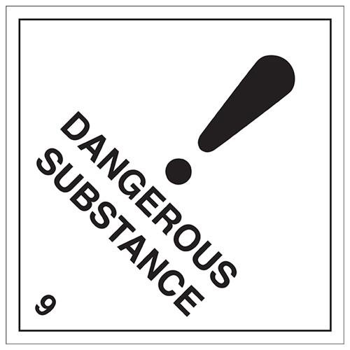 VSafety Dangerous Substance Warning Hazard Diamond Schild – Quadratisch, 200 mm x 200 mm – selbstklebendes Vinyl von V Safety