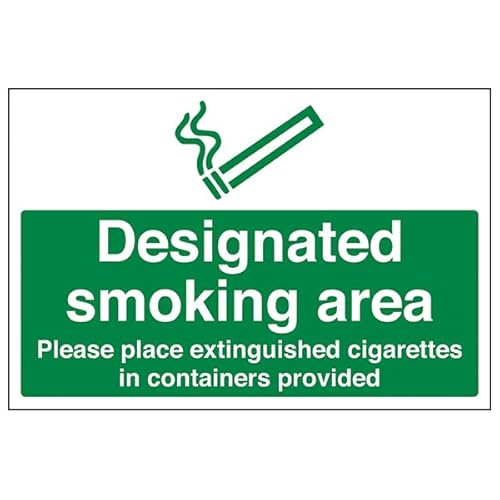 VSafety Designated Smoking...Place Extinguished...-800 x 600 mm, 3 mm Aluminium-Verbundwerkstoff mit Anti-Graffiti-Beschichtung und Befestigungskanal-Sicherheitsschild VSafety Designated Smoking...Place Extinguished...-800 x 600 mm, 3 mm Aluminium-Verbundwerkstoff mit Anti-Graffiti-Beschichtung und Befestigungskanal-Sicherheitsschild von VSafety