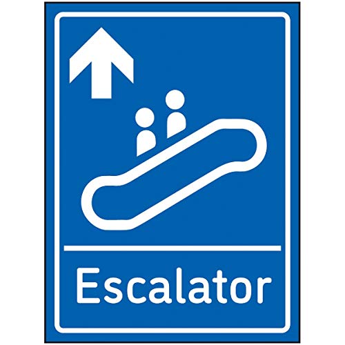 VSafety Escalator Pfeil nach oben – 150 x 200 mm – blau selbstklebendes Vinyl von V Safety