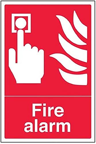 VSafety Feuermelder, Hochformat, 200 x 300 mm, 1 mm starrer Kunststoff von V Safety