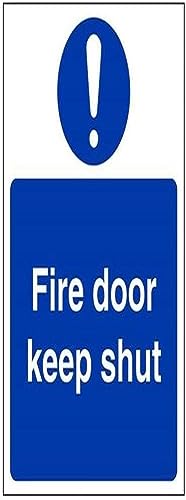 VSafety Fire Door Keep Shut Schild - Hochformat - 100 mm x 150 mm - Vinyl von V Safety