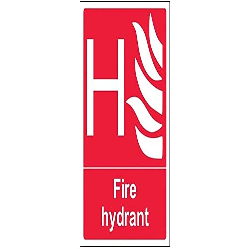 VSafety Fire Hydrant Schild, Hochformat, 150 x 200 mm, 1 mm starrer Kunststoff von V Safety