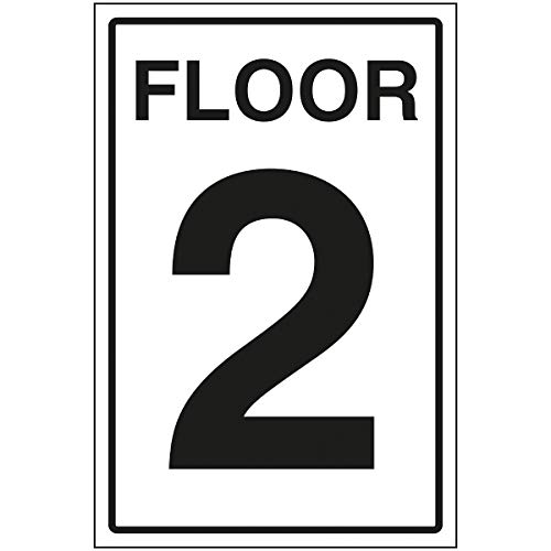 VSafety Floor 2 Schild – 200 x 300 mm – selbstklebende Aluminium-Optik von V Safety