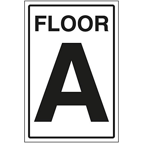 VSafety Floor A Schild, 200 x 300 mm, 3 mm, gebürstetes Aluminium von V Safety