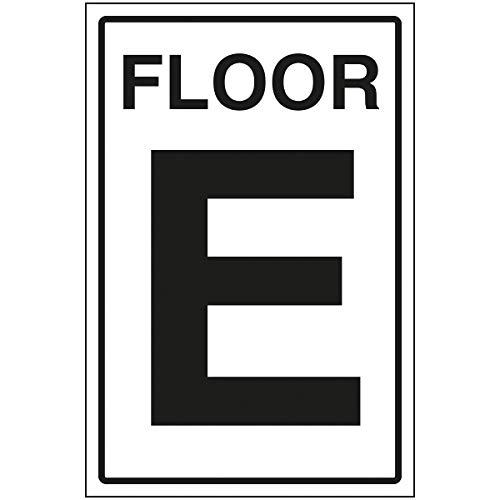 VSafety Floor E-Schild, 200 x 300 mm, 3 mm gebürstetes Aluminium von VSafety