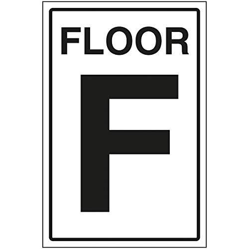 VSafety Floor F Schild, 150 x 200 mm, selbstklebend, Aluminium-Effekt von V Safety