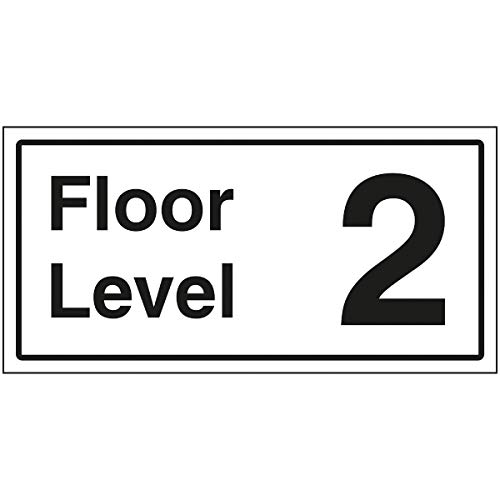 VSafety Floor Level 2 Schild – 600 x 300 mm – 3 mm gebürstetes Aluminium Verbundstoff VSafety Floor Level 2 Schild – 600 x 300 mm – 3 mm gebürstetes Aluminium Verbundstoff von VSafety