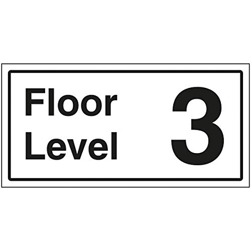 VSafety Floor Level 3 Schild – 600 x 300 mm – 3 mm gebürstetes Aluminium Verbundstoff VSafety Floor Level 3 Schild – 600 x 300 mm – 3 mm gebürstetes Aluminium Verbundstoff von VSafety