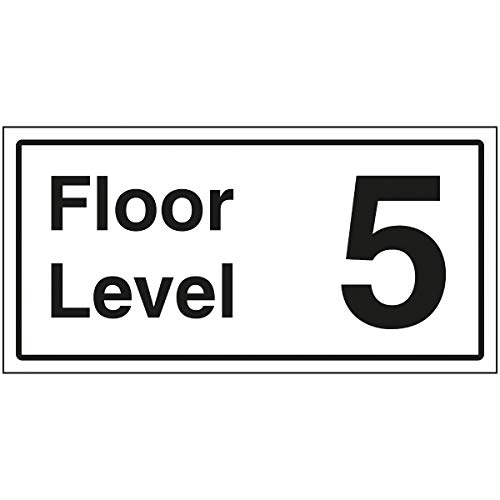 VSafety Floor Level 5 Schild – 600 x 300 mm – 3 mm gebürstetes Aluminium Verbundstoff VSafety Floor Level 5 Schild – 600 x 300 mm – 3 mm gebürstetes Aluminium Verbundstoff von VSafety