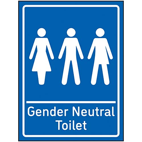 VSafety Gender Neutral Toilettenschild, 150 x 200 mm, selbstklebendes Vinyl, Blau VSafety Gender Neutral Toilettenschild, 150 x 200 mm, selbstklebendes Vinyl, Blau von VSafety